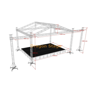 13x9x8m Aluminum Concert Roof Stage Truss com treliça de exibição LED