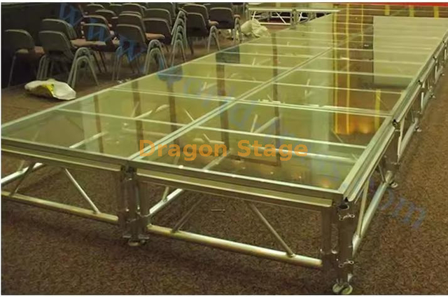 Etapa de vidro de acrílico portátil 4.88x2.44m para eventos