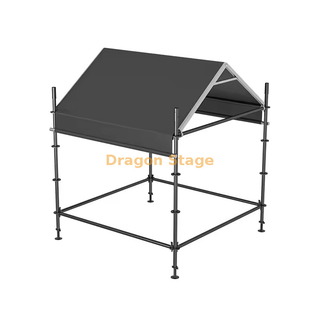 Cabine de console profissional Layher FOH – Estação de controle de som e iluminação para serviços pesados