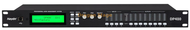 Processador de áudio DSP profissional DP480 4 entradas 8 saídas
