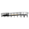 Rampa modular de alumínio para palco de eventos, 9,82x8,26m e 90 graus, para acesso de cadeira de rodas e carregamento de equipamentos de concerto