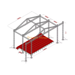 Sistema de alumínio modular resistente do fardo do telhado da fase com asas 16x10x8m do orador