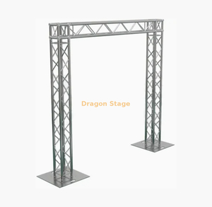 Sistema de treliça de poste de alumínio de 3,6 m (treliça de espigão de 290 mm com base de aço de 1x1 m, altura de 2,4 m)