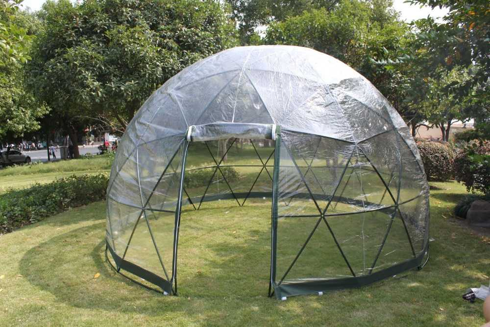 Hotel ao ar livre Big Clear Bubble Igloo Transparente Canvas Geodesic Glamping House PVC Capa Campo de tendas de cúpula para venda