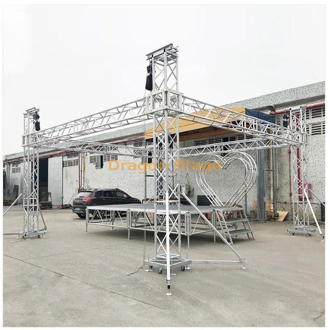 Estrutura de treliça de palco de alumínio mais selecionada básica 6x6x4m