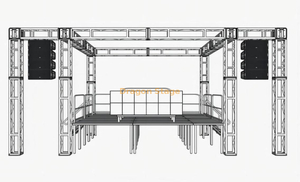 Cabine de alumínio portátil DJ Truss 4x4x4m