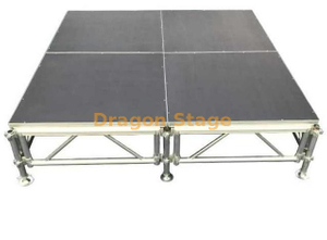 Plataforma de superfície preta Quatro pernas Alumínio de alumínio estágio 13.42x7.32m