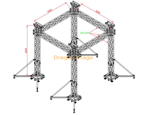 Treliça do sistema de exibição de treliça treliça para venda 3x3x4m