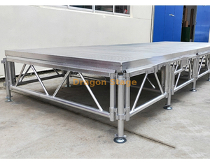 Evento Skid Proper Plywood Portable Stage Platform 12x10m com 2 escadas