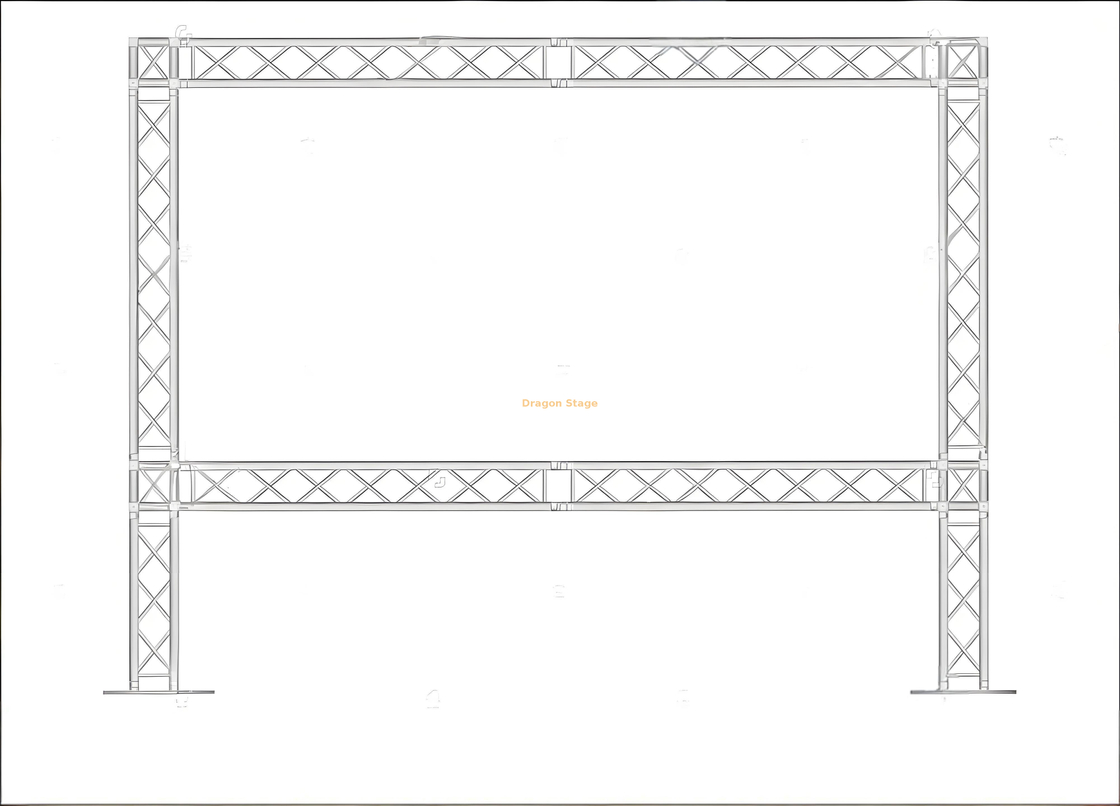 Visor de banner de treliça facilmente pendurado 4x4m