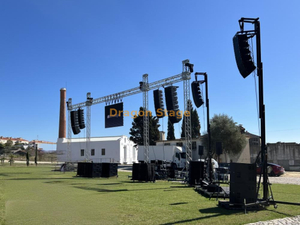 Tela de LED de alumínio e treliça de torneira de alto -falante 14x8m