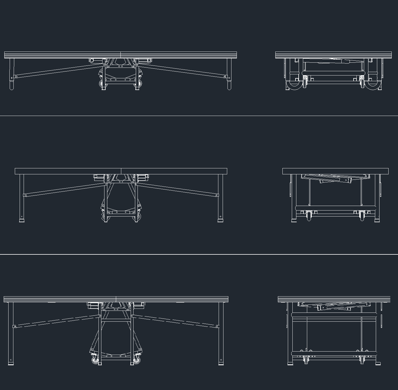 alturas do palco dobr&aacute;vel