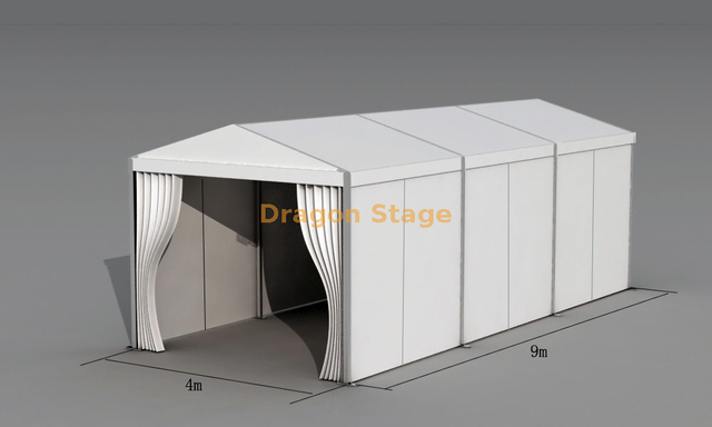 Tenda de estrutura em A de alumínio 4x9m com paredes laterais completas | Barraca exterior do evento do perfil 36×70