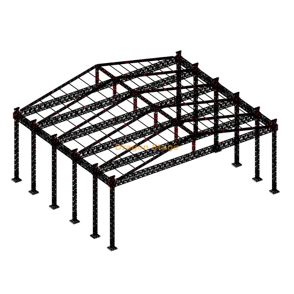 Forte tenda de telhado de treliça de treliça para eventos para eventos 50x20x12m