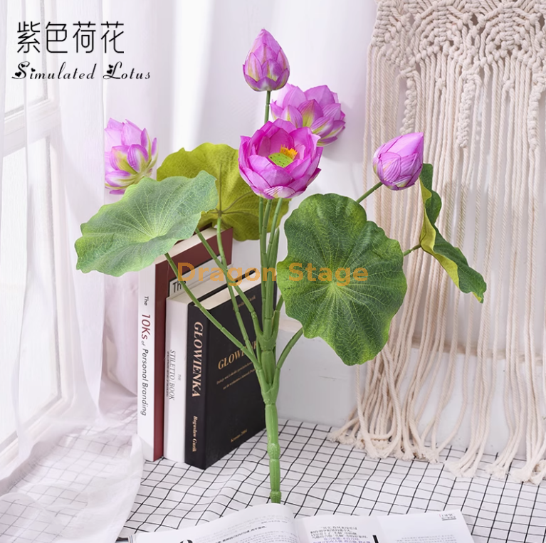 紫色荷花把束