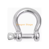 Manilha comum galvanizada, resistente em forma de U, galvanizada, preta, terrestre, de alta resistência M8-M65