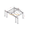 Sistema de treliça de palco de telhado inclinado de alumínio resistente de 15x12x9m (9m de altura) com asas de alto-falante de 3m