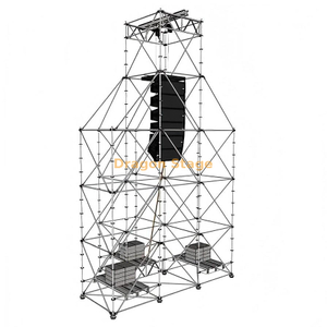 Sistema de suspensão Ringlock Line Array de 4 torres com torre principal de 10 m e 3 torres auxiliares