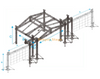 palco de telhado de concerto de 20x12x6m com torre de asas de PA e treliça de parede de vídeo LED