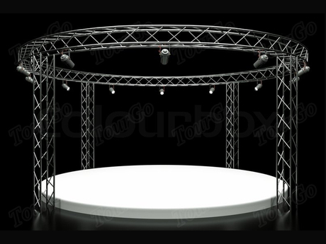 Treliça circular de exibição de iluminação de palco Treliça de alumínio com torneira leve para venda
