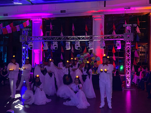 Sistema de treliça de iluminação de poste de meta de alumínio para cerimônia de casamento e configuração de eventos