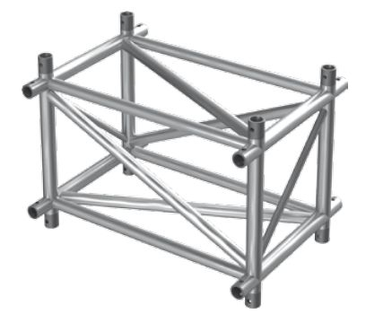Treliça de tubos retangulares TT104-C41 60 × 6 mm 