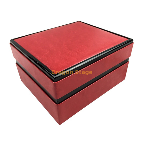 Fábrica de caixas de madeira personalizada de alta qualidade logotipo personalizado pu PU Leather Ladies Red Watch Box