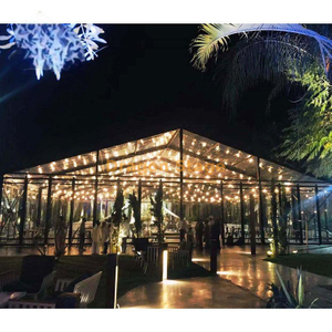 Forte preta pesada Black Festas de casamento transparente tenda 200 pessoas