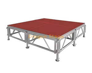 Plataforma portátil 17.08x7.32m da fase da madeira compensada da prova do patim do evento 4*4ft do concerto