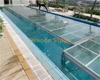 Plataforma transparente de palco de casamento ao ar livre com moldura de alumínio para decoração de eventos de luxo
