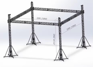 Sistema de treliça de evento de alumínio ao ar livre de casamento 18x18x9m