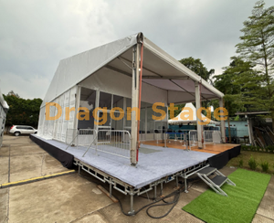 Salão de plataforma de hospitalidade para eventos em barracas ao ar livre | Plataformas modulares de andaimes para hospitalidade