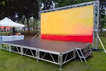 Suporte externo e treliça para pequenos eventos 16x12 pés