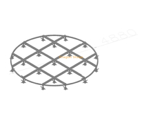 Plataforma redonda portátil de 4,88 m | Estágio móvel de liga de alumínio de montagem rápida (altura ajustável)