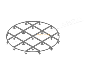 Plataforma redonda portátil de 4,88 m | Estágio móvel de liga de alumínio de montagem rápida (altura ajustável)