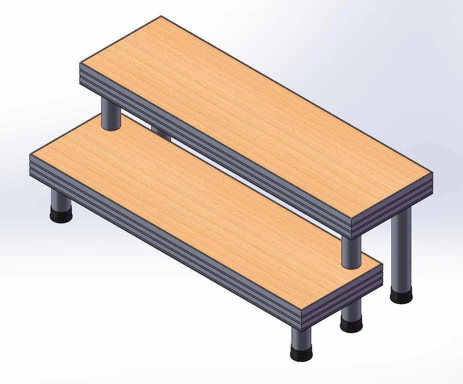 de 2 etapa de escada 
