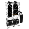 Sistema de suporte Ringlock Line Array 4x2x8m com treliça de alumínio, plataforma de trabalho e lastro de água