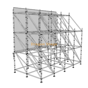 estrutura modular do apoio da tela do diodo emissor de luz de 8x4m Ringlock altura dianteira 6m altura traseira de 4m