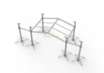 Sistema de cobertura de palco 9x6x7m com asas de alto-falante