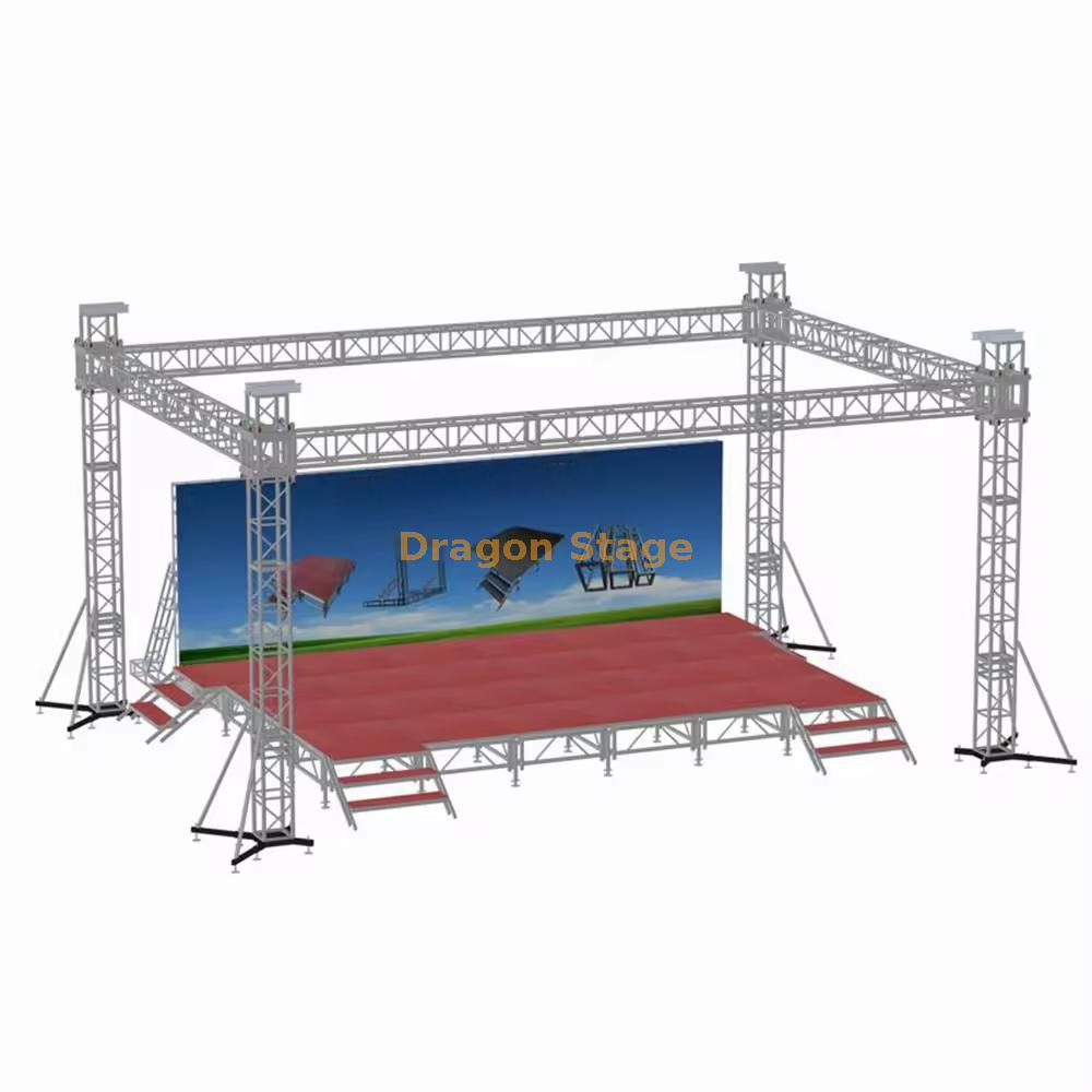 Eventos de concerto Wedding Portable Stage Truss para equipamentos de iluminação 9x6x5m