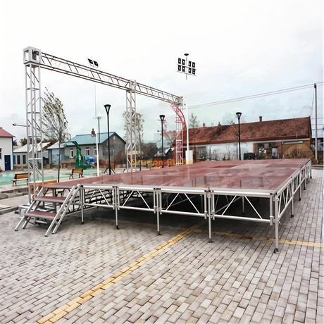Treliça de parafuso de pano de fundo do estágio externo de alumínio 7x5m