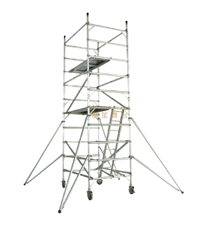 Torre de andaime de largura dupla de alumínio com escada interna de 45° (sistema de acesso móvel para serviços pesados)