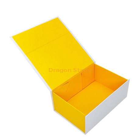 Caixa de cartão de papel magnética Floding amarela personalizada para fábrica de caixa de madeira de presente personalizada