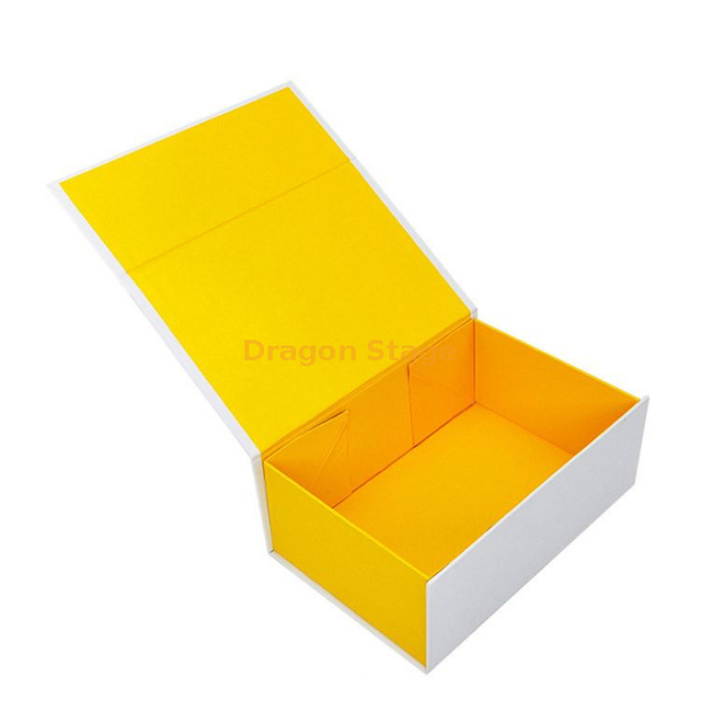 Caixa de cartão de papel magnética Floding amarela personalizada para fábrica de caixa de madeira de presente personalizada