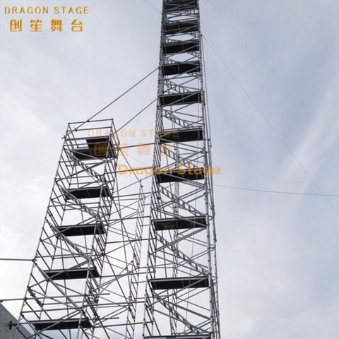 andaime portátil da torre de alumínio de 1.35x2x10.35m com escada de 45 graus 