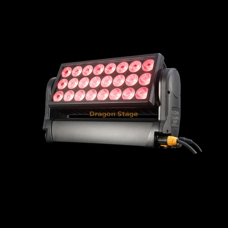 Lavadora de movimentação Luz W-2415 Compacto e rígida Luz de lavagem de inclinação, RGBW Mistura de cores uniformes, unidade 15W.