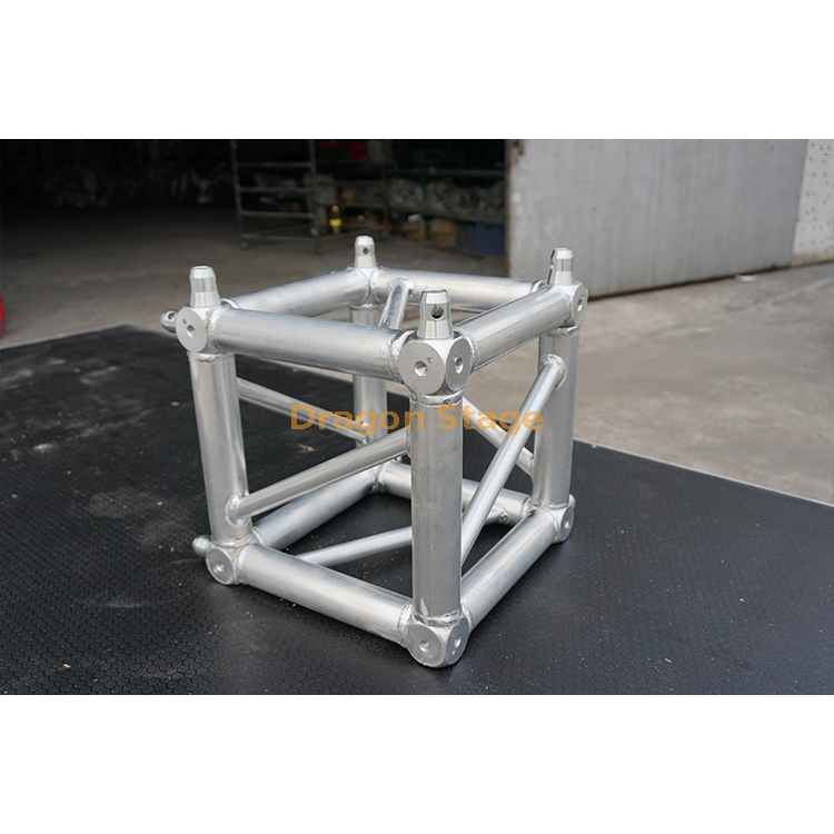 Dragonstage Torneira de alumínio 520x520mm Caixa quadrada 6 maneiras Conector de cubo de treliça de canto