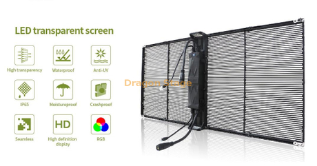 P3.91 Visor transparente Parede LED externa 