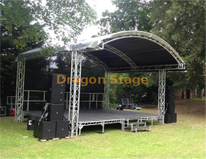 Palco de treliça de telhado curvo 5x4x3m