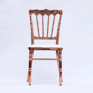 Eletroplatação por atacado de cadeiras de Napoleão por fabricantes, hotéis, restaurantes, salas de casamento, cadeiras de bambu, cadeiras de ferro do castelo de ferro